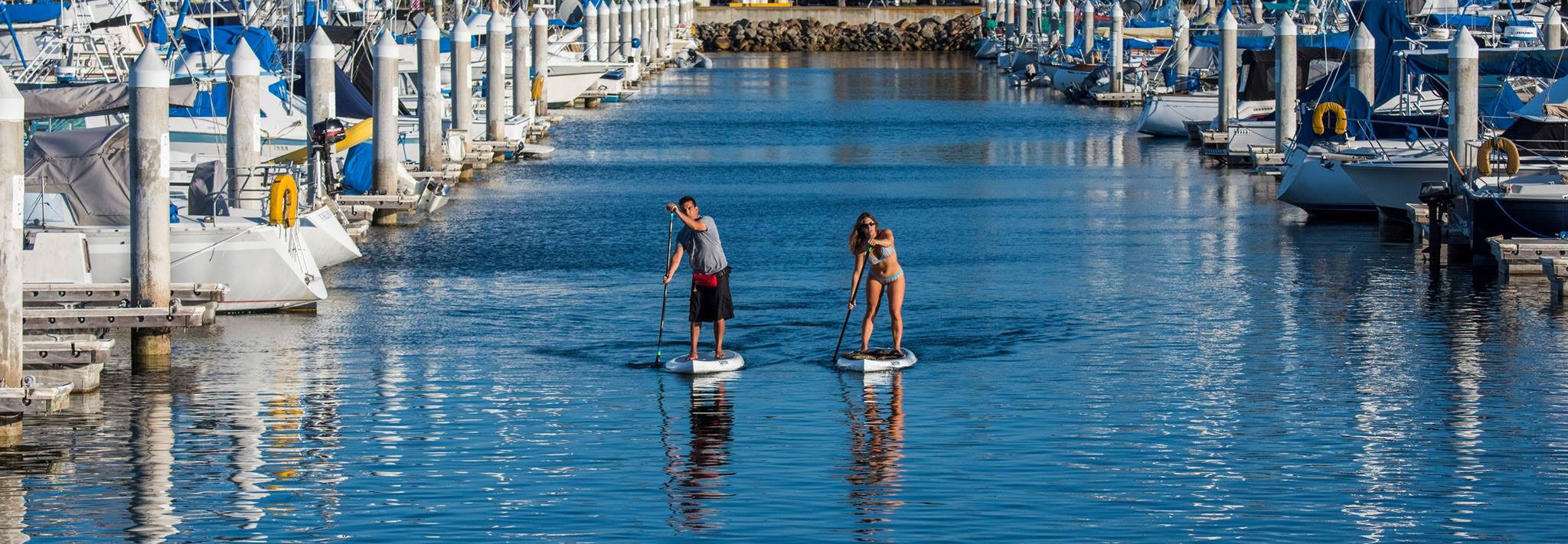Stand up paddle board lessons at Cabrillo Beach, San Pedro